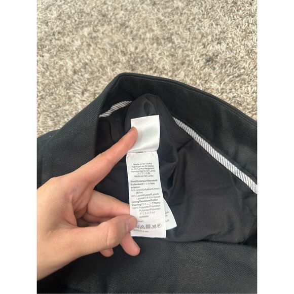 J. Crew Reimagined High-Rise Pleated Linen Blend Pants Black Pull On Flowy 6 - Picture 5 of 11